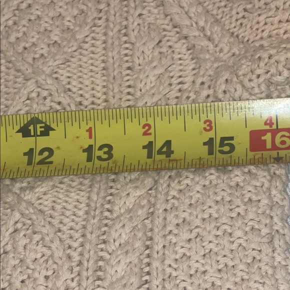 3201103 L.L. Bean Signature Women Cotton Fisherman Cable Tunic Sweater Beige XS - Picture 9 of 13